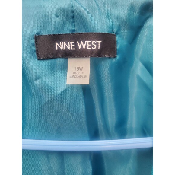 Turquoise Blazer Nine West Size 16 - Picture 3 of 4